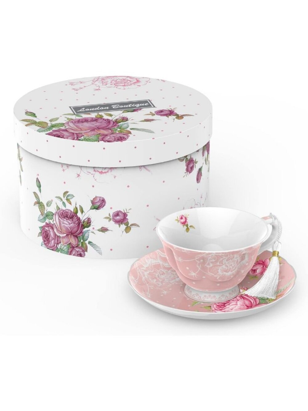 Vintage Floral Tea Cup and Saucer Set | Afternoon Tea Gift Box | Bone China